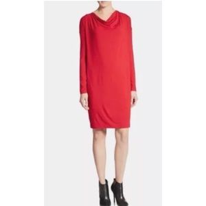 Eileen Fisher | Size S Red Draped Neck Dress NWT